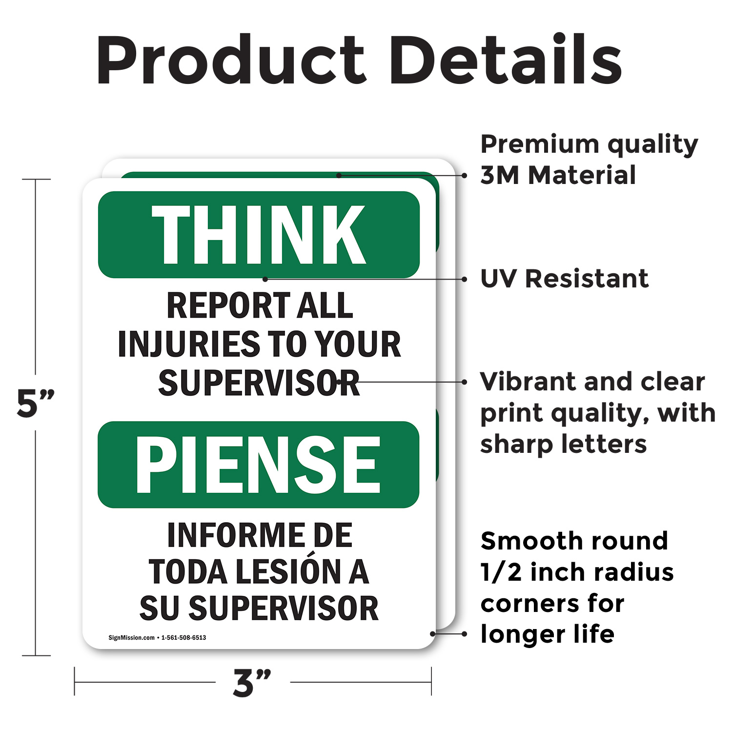 (2 Pack) Report All Injuries To Your Supervisor OSHA Think Sign Decal Metal - Picture 12 of 22