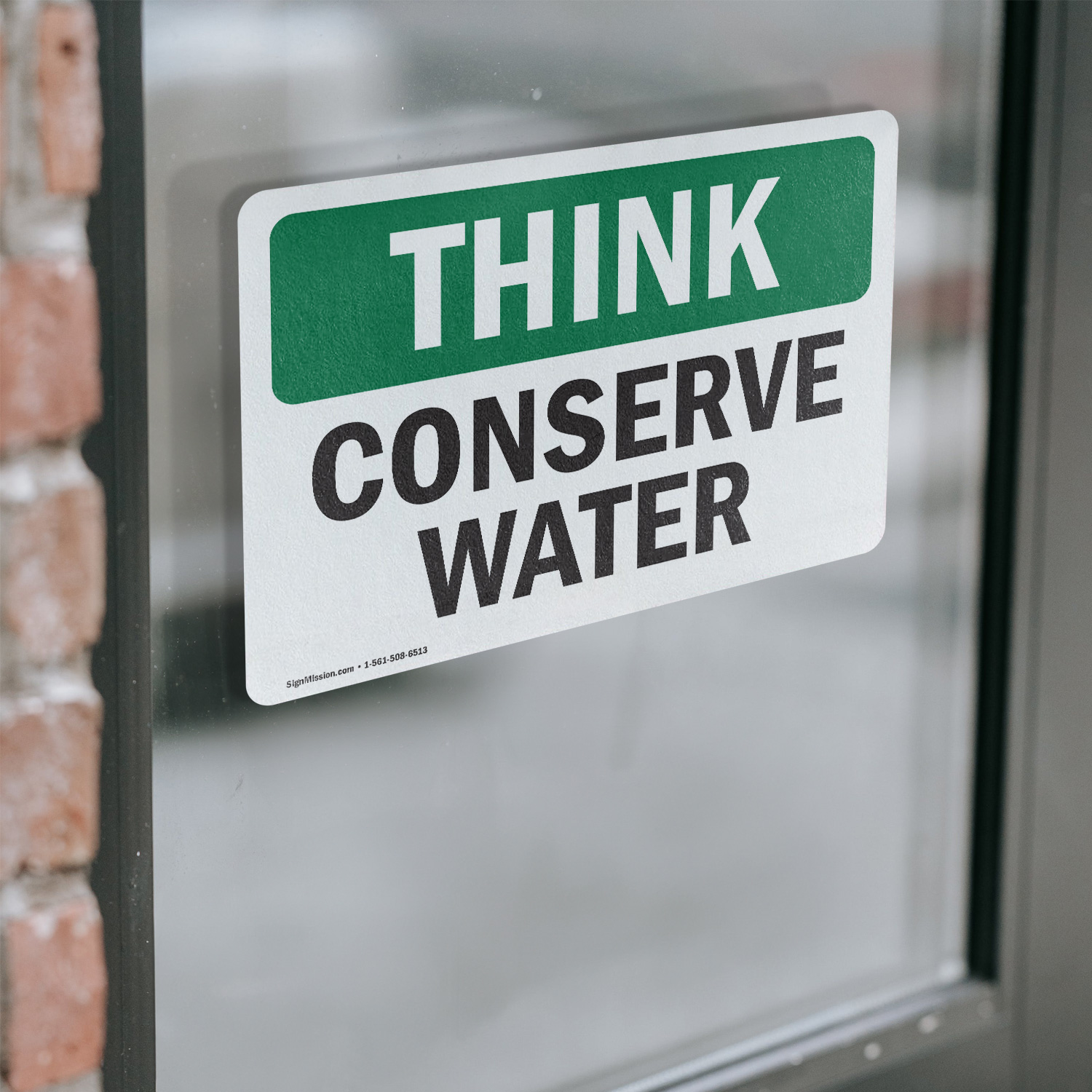 (2 Pack) Conserve Water OSHA Think Sign Decal Metal Plastic - Picture 15 of 21