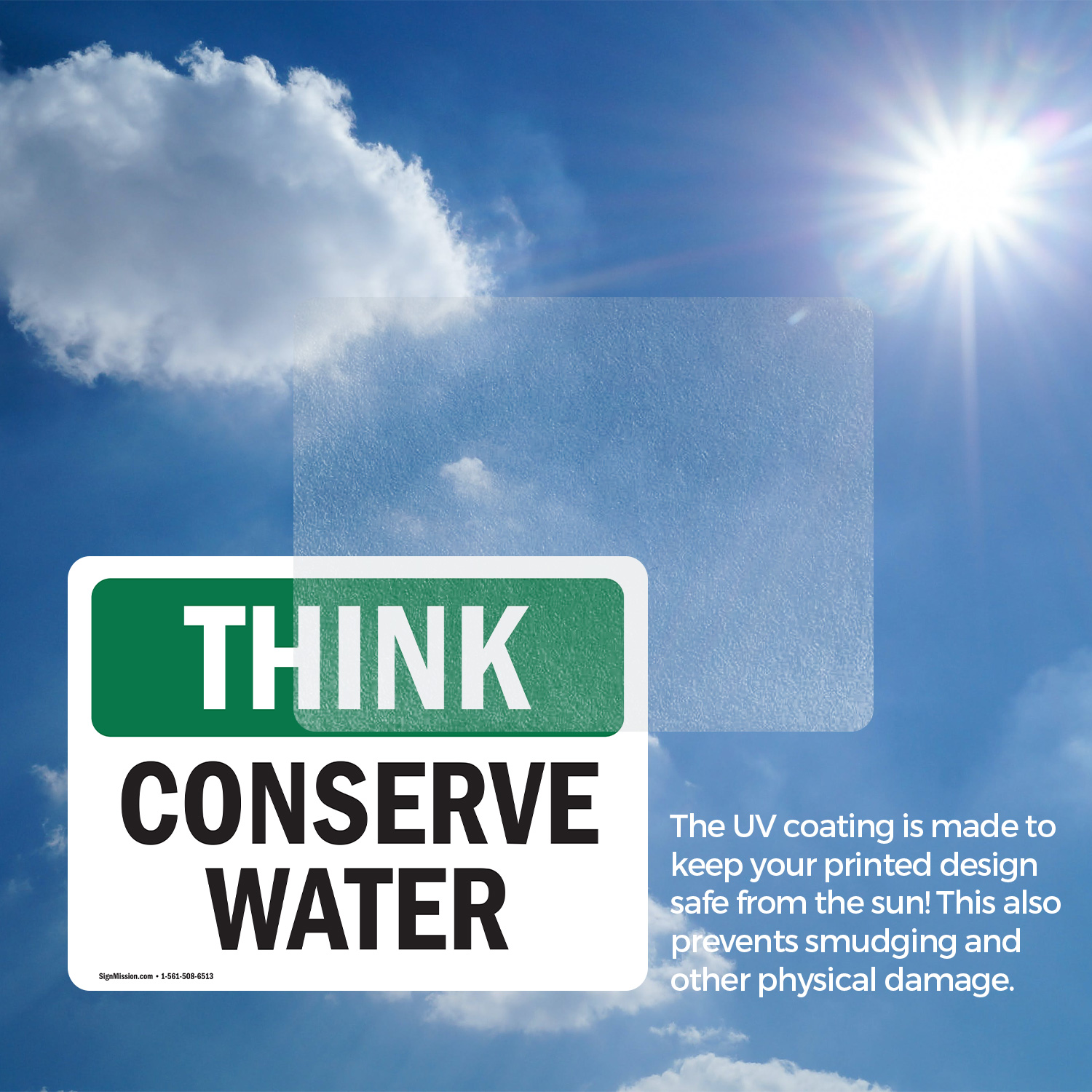 (2 Pack) Conserve Water OSHA Think Sign Decal Metal Plastic - Picture 16 of 21