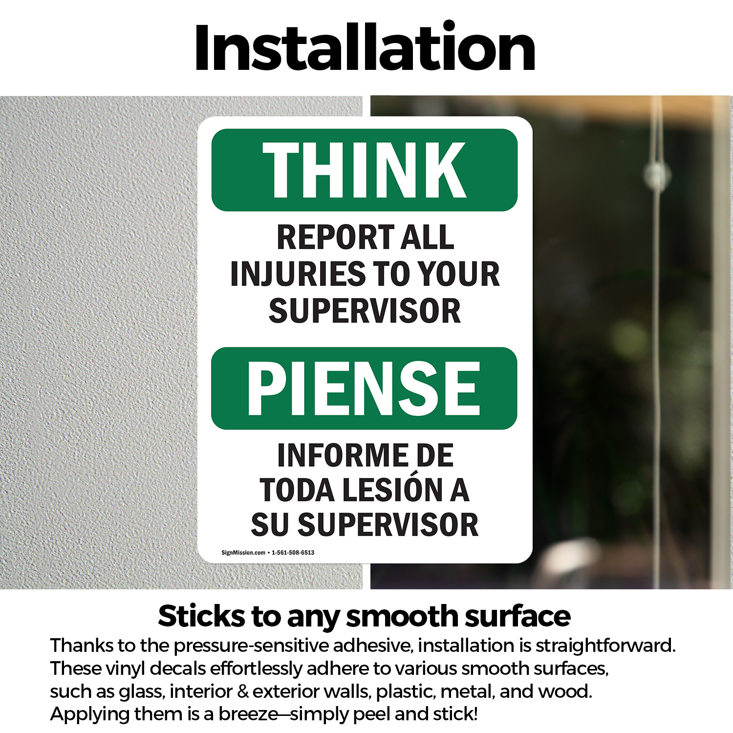 (2 Pack) Report All Injuries To Your Supervisor OSHA Think Sign Decal Metal - Picture 13 of 22