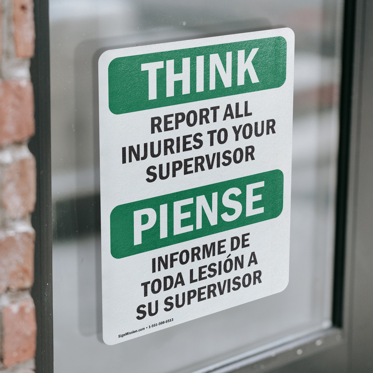 (2 Pack) Report All Injuries To Your Supervisor OSHA Think Sign Decal Metal - Picture 14 of 22