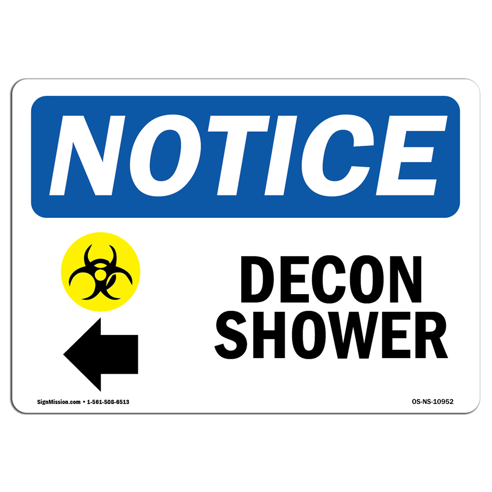 Entrance Sign With Left Arrow - OSHA Style 10x14 Aluminum - Fastasticdeals MSIGNARW003_HR