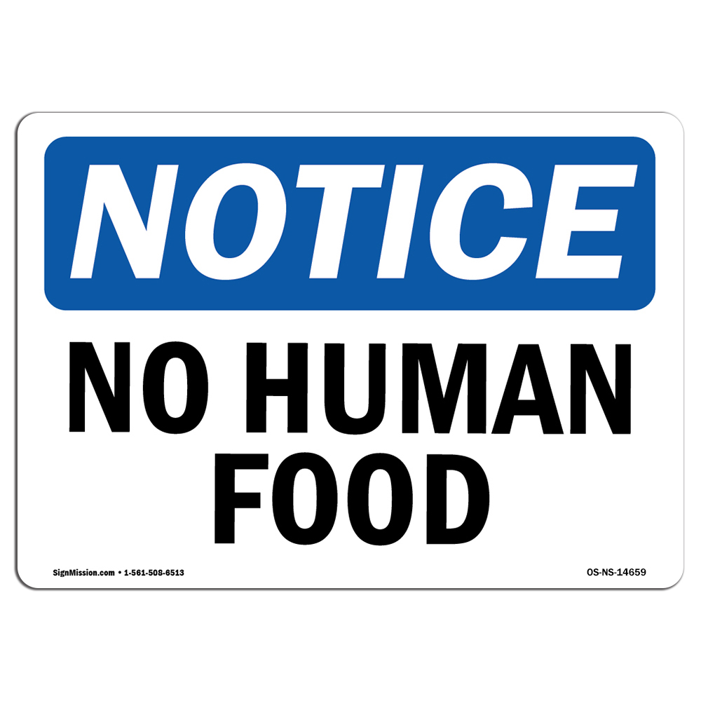 OSHA No Food No Drink Allowed Safety Sign - 10x7 Inch Plastic Facility Sign