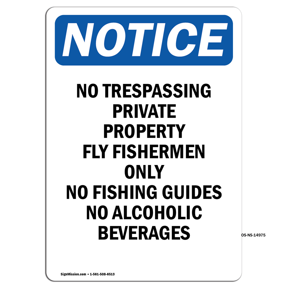 No Trespassing Private Property OSHA Notice Sign Metal Plastic Decal