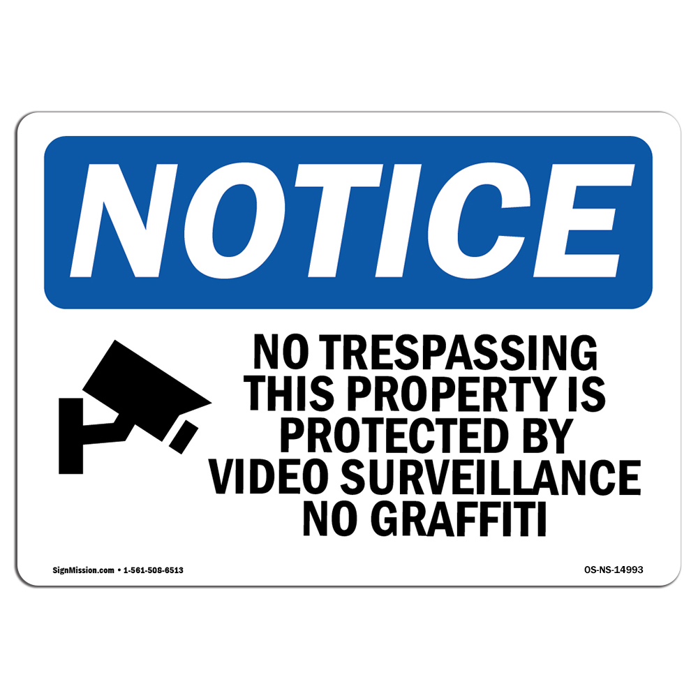 No Trespassing This Property With Symbol OSHA Notice Sign Metal Plastic Decal