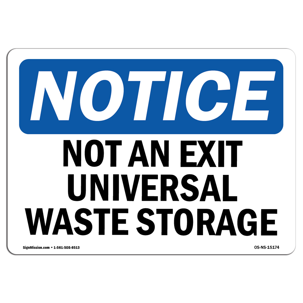Calcomanía de plástico de metal para almacenamiento universal de residuos Not An Exit - Imagen 1 de 10