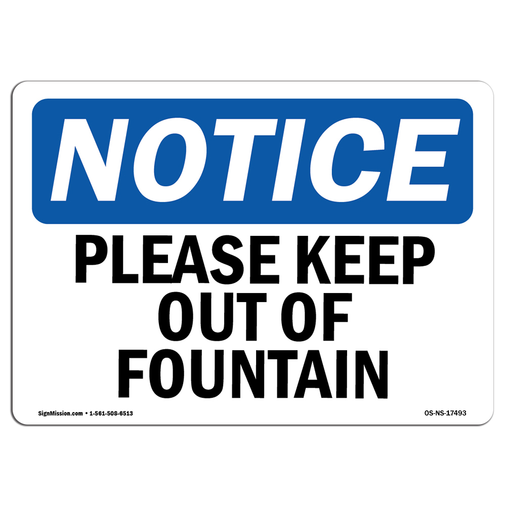 Bitte aus Brunnen halten OSHA Hinweisschild Metall Kunststoff Aufkleber - Bild 1 von 10