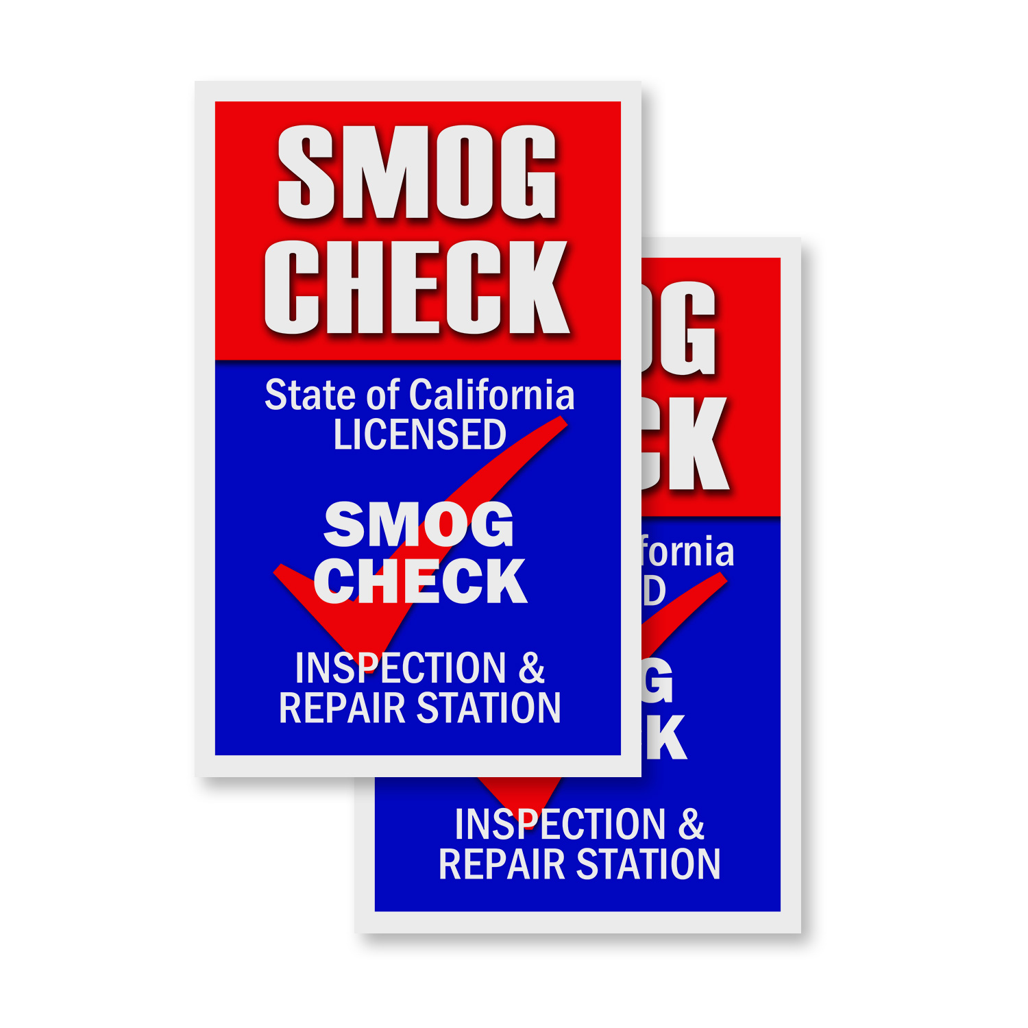 Smog Scheck 24"" x 36"" 2er-Pack Ladenschild Kunststoff oder Aufkleber - Bild 3 von 4