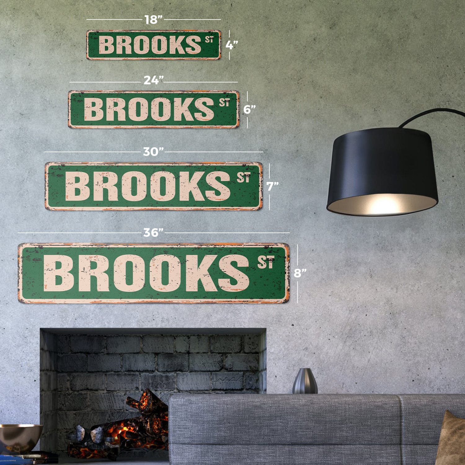 BROOKS Vintage Street Sign Childrens Name Room Metal Sign | eBay