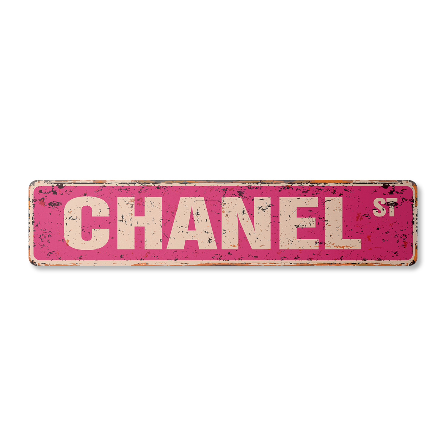 希少 90's VINTAGE CHANEL スカート ロゴプレート CHANEL Vintage Street Sign Childrens Name Room Metal Sign | eBay