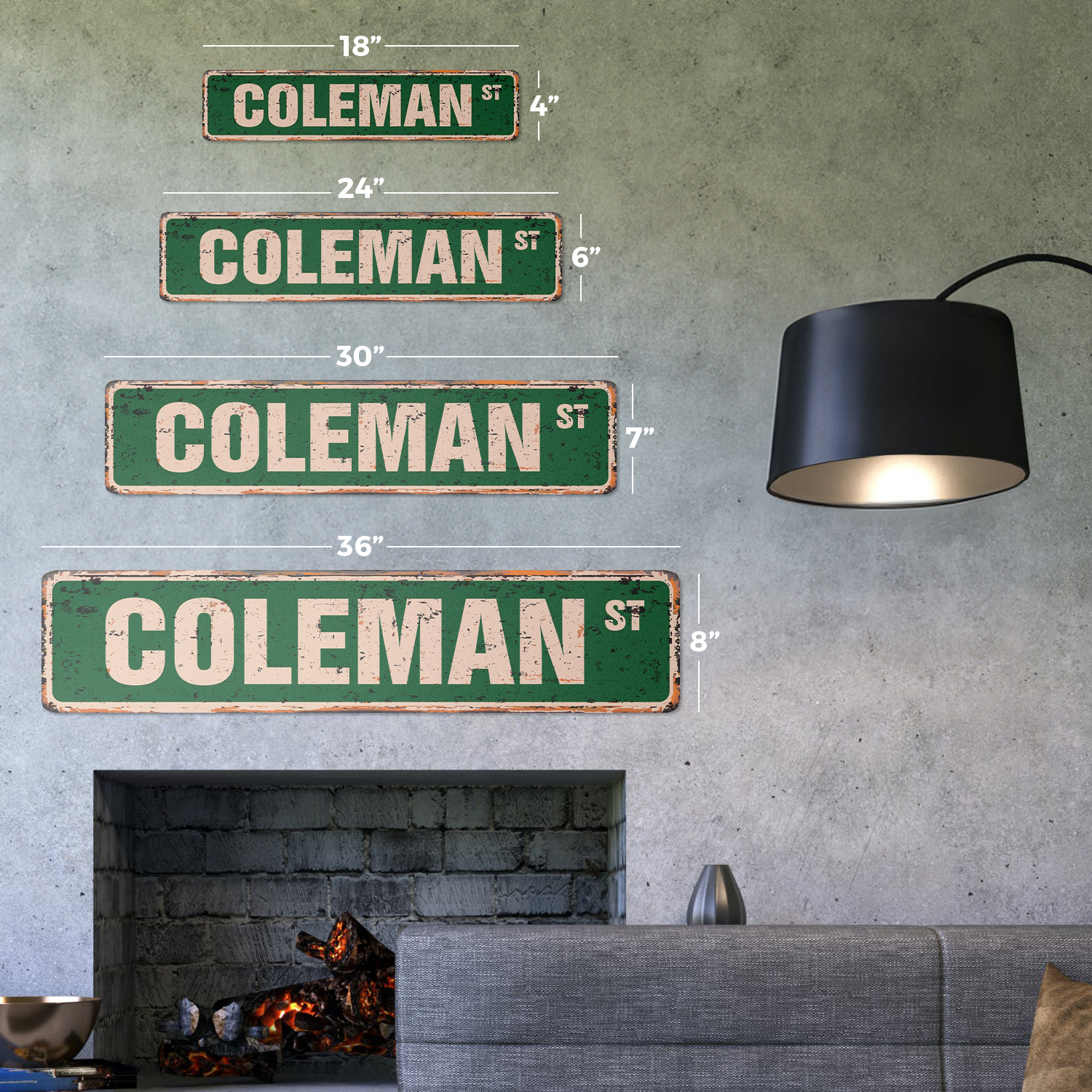 COLEMAN Vintage Street Sign Childrens Name Room| Indoor/Outdoor | eBay