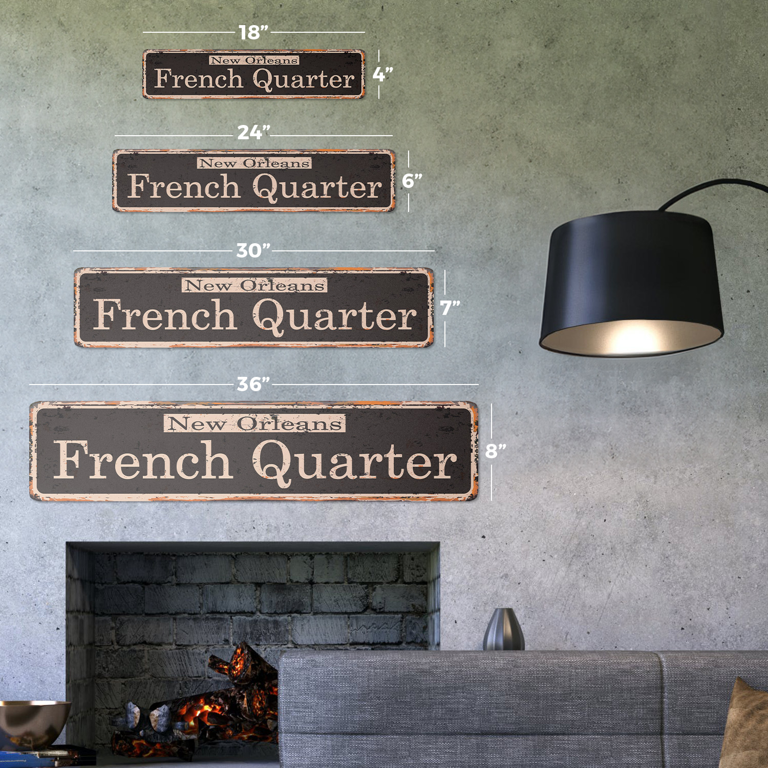FRENCH QUARTER Vintage Street Sign Metal Plastic nola cajun creole