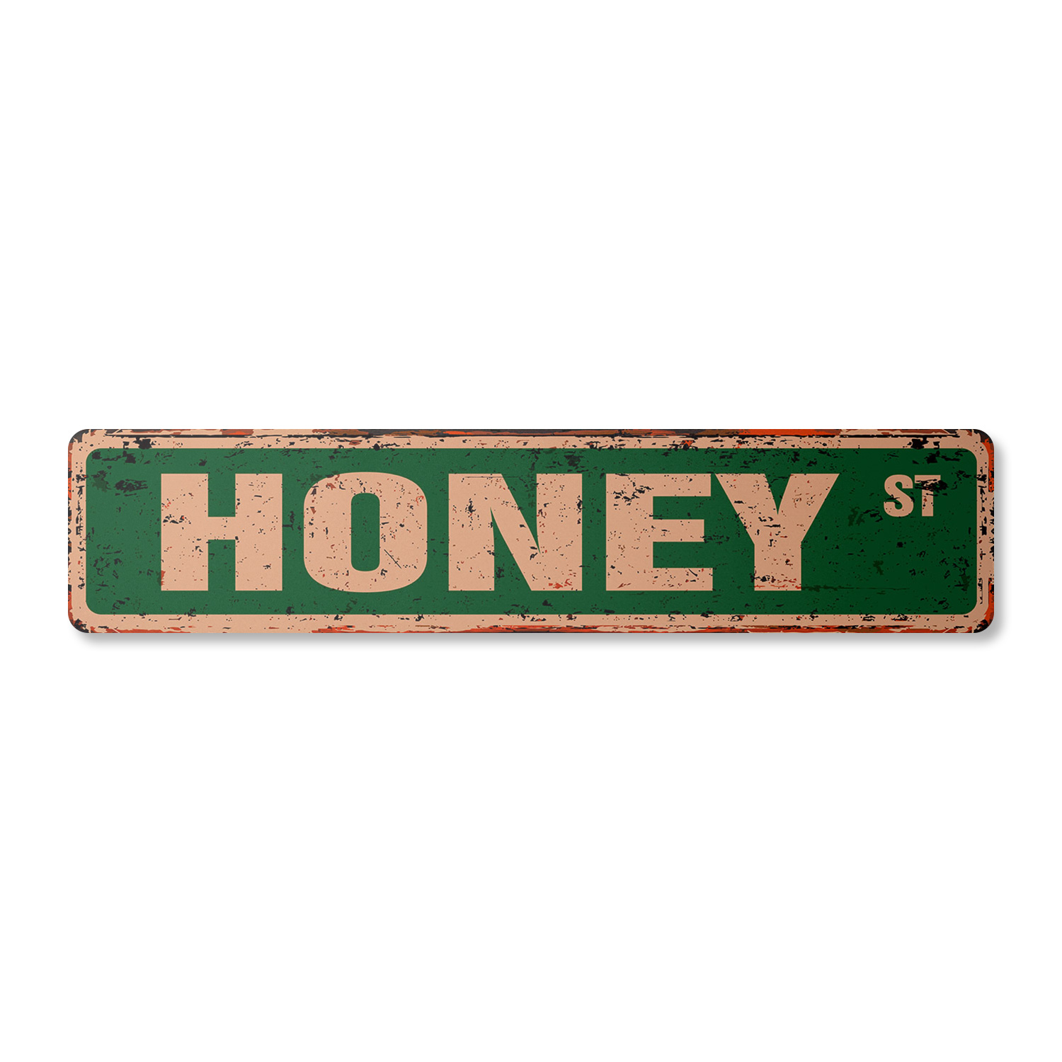 【NEW】【 BEE】【サイン入】クラブ・アメリカ(2018/19) HONEY Vintage Street Sign bee bees hive clover wax| Indoor/Outdoor