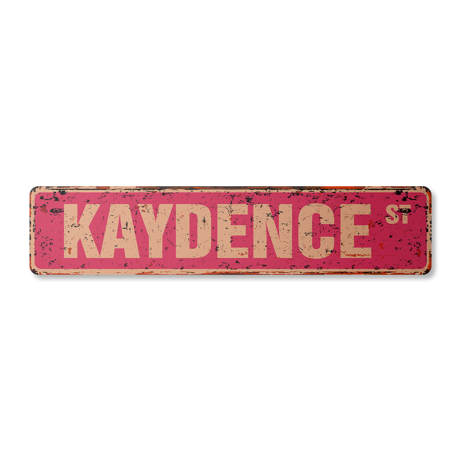 KAYDENCE Vintage Street Sign Childrens Name Room Metal Sign