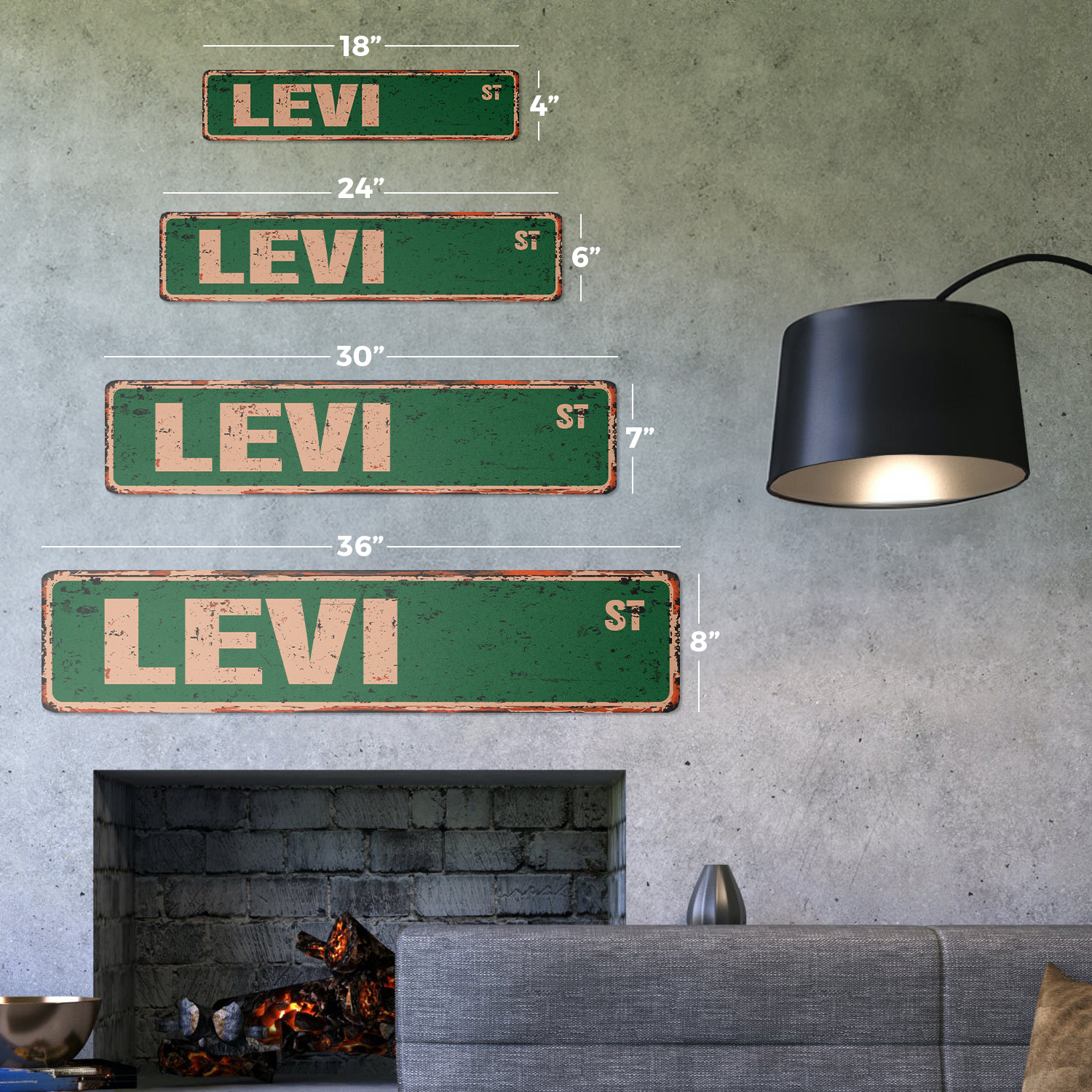 LEVI Vintage Street Sign Childrens Name Room Metal Sign | eBay