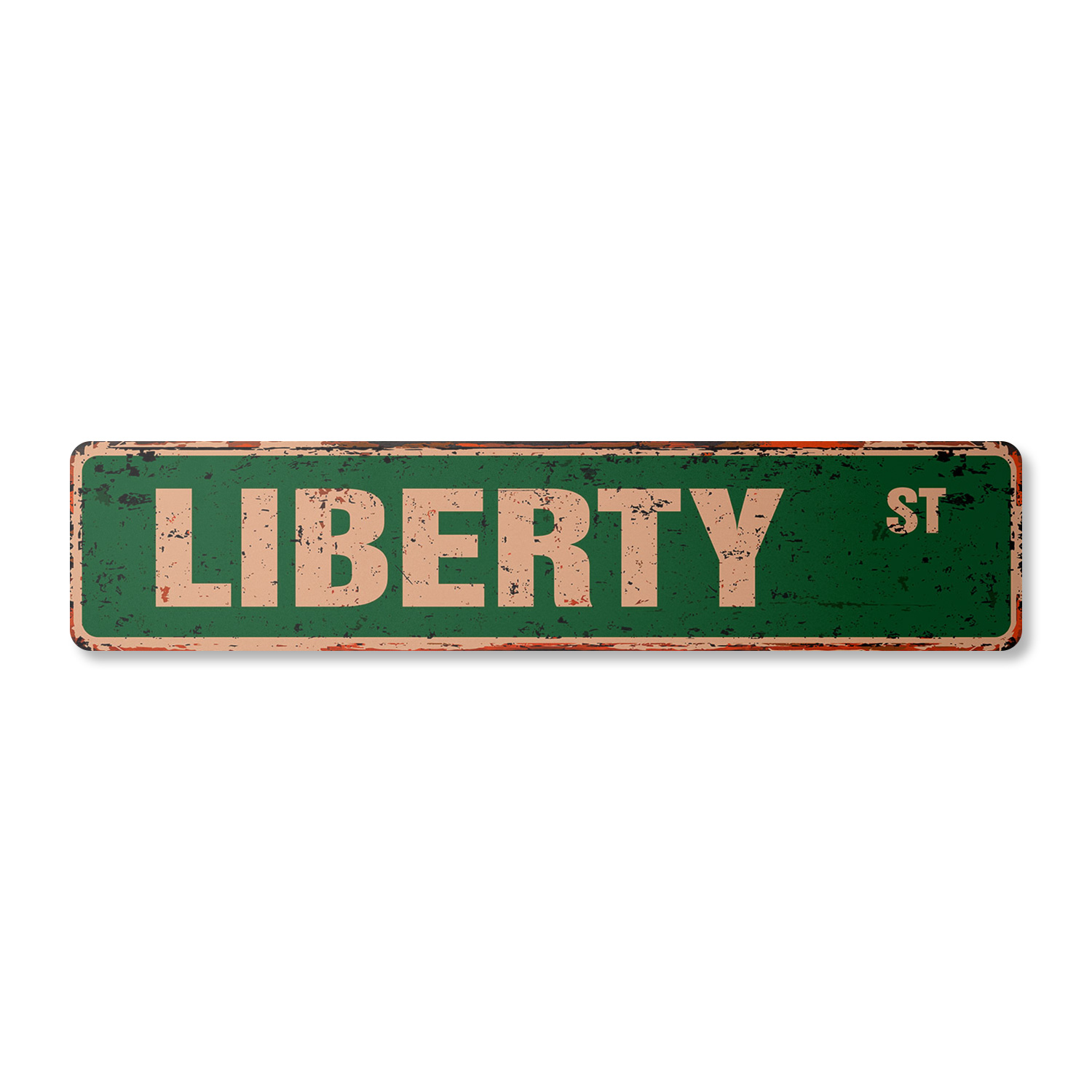 LIBERTY Vintage Street Sign Metal Plastic new york world trade