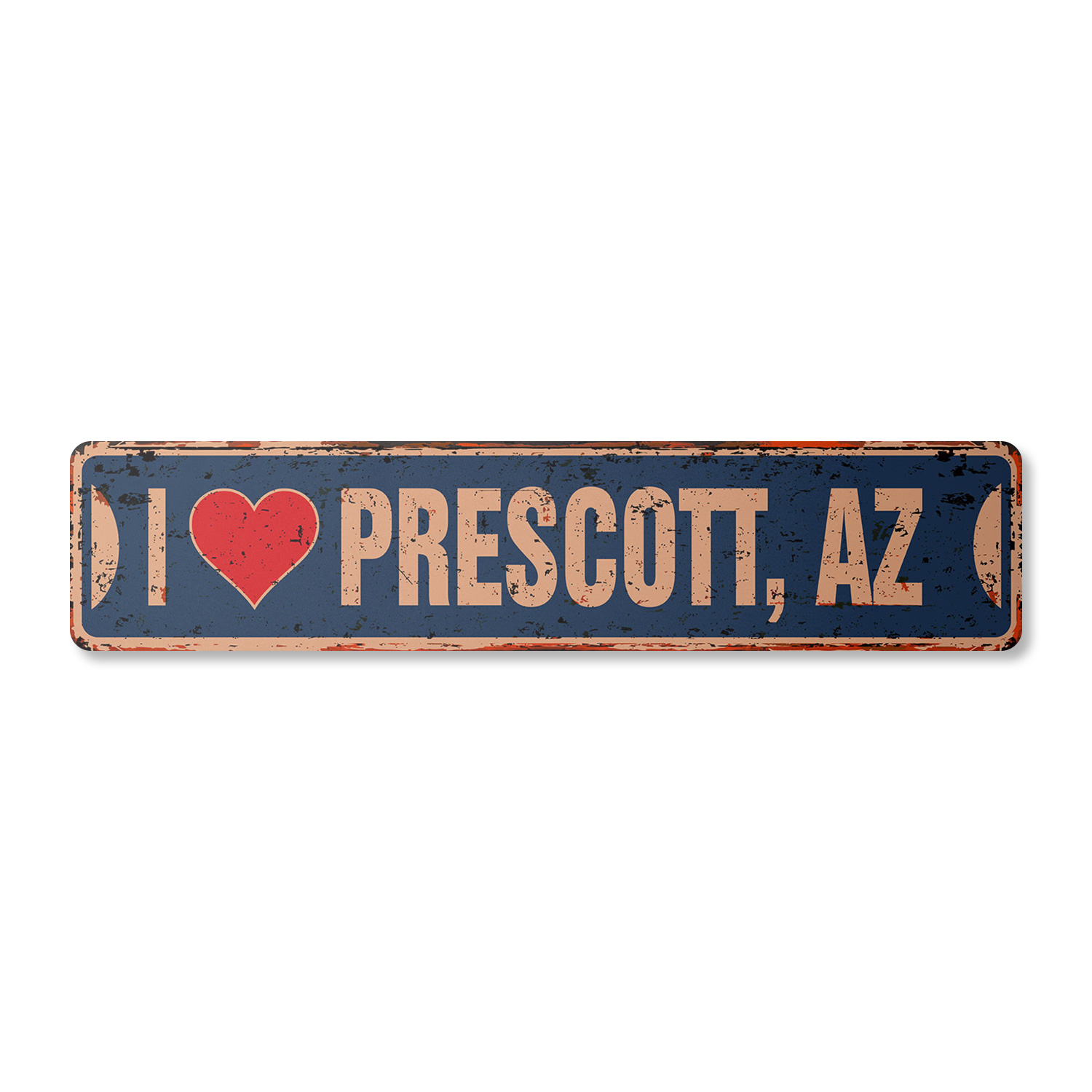 ian サイン I LOVE PRESCOTT ARIZONA Vintage Street Sign az city state us