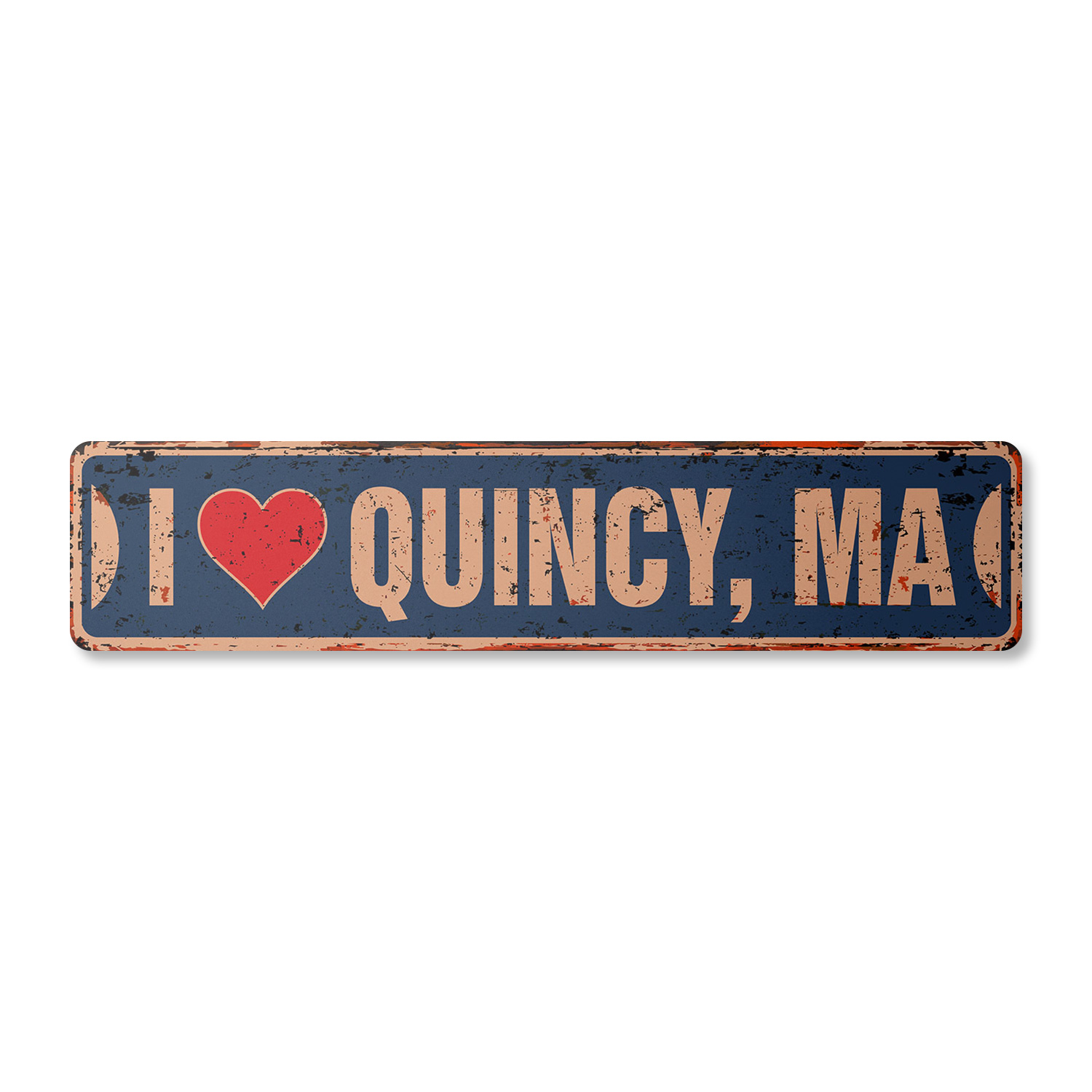 I LOVE QUINCY MASSACHUSETTS Vintage Street Sign ma city state us road rustic I LOVE QUINCY MASSACHUSETTS Vintage Street Sign ma city state us road rustic