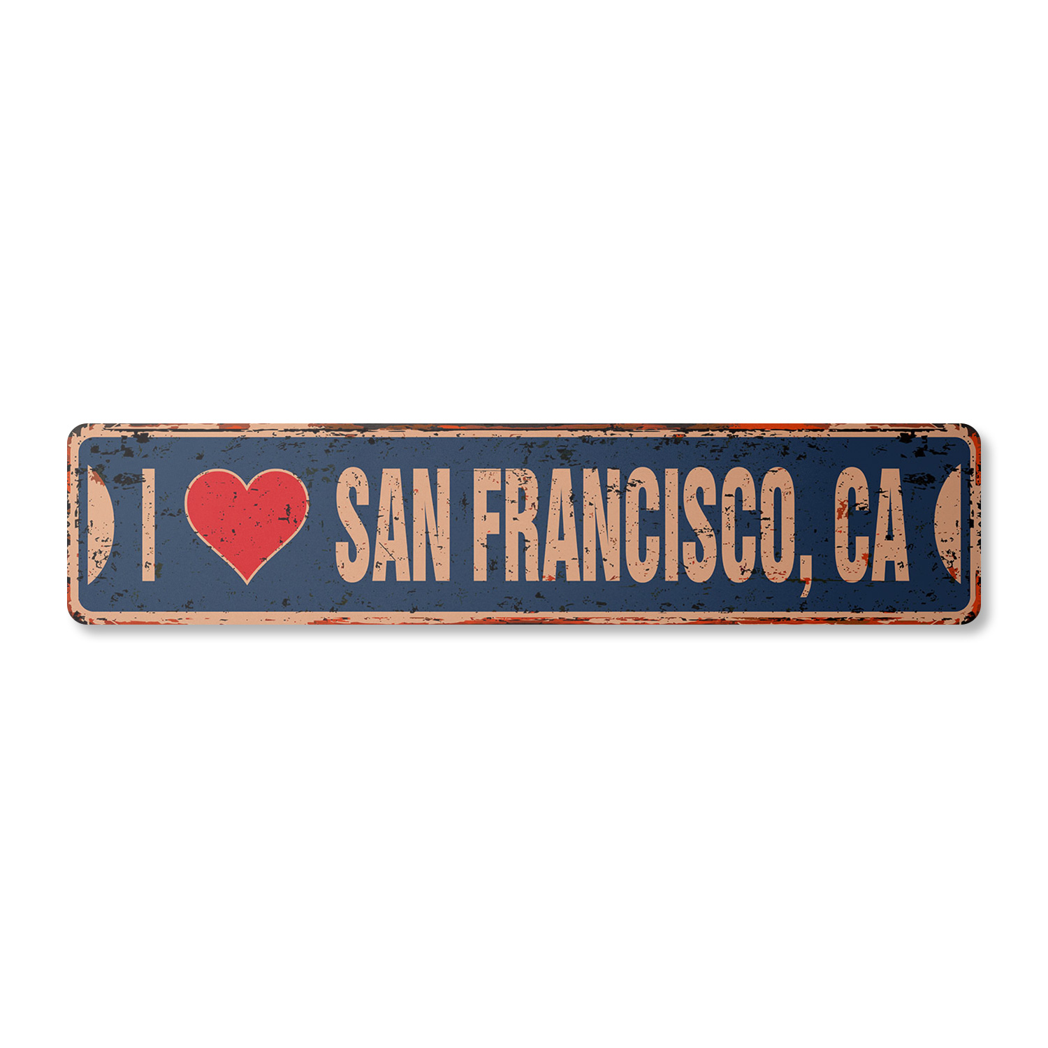 I LOVE SAN FRANCISCO CALIFORNIA Vintage Street Sign ca city