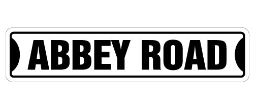 ABBEY ROAD Street Sign Metal Plastic Decal new Decals great UK song - Afbeelding 1 van 16