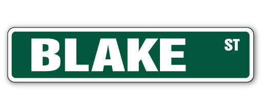 BLAKE Street Sign Childrens Name Room Metal Sign Decal - Picture 1 of 15