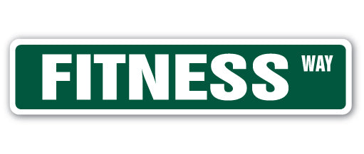 FITNESS Street Sign exercise workout gym athlete instructor - Photo 1/16