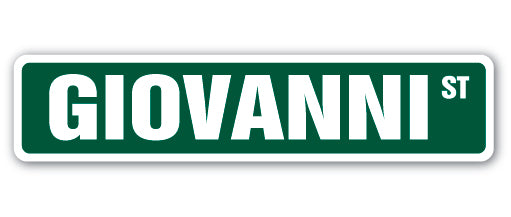 Giovanni Straßenschild Kinder Name Zimmer Metallschild Aufkleber - Bild 1 von 15