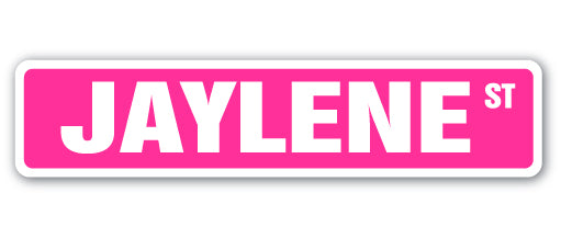JAYLENE Street Sign Childrens Name Room Metal Sign Decal - Picture 1 of 16