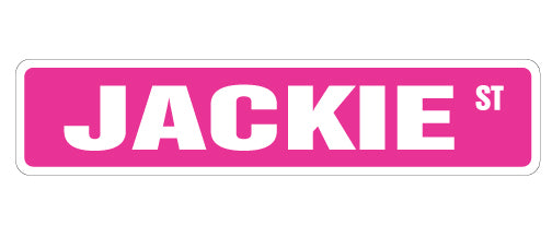 JACKIE Straßenschild Kinder Name Zimmer Blechschild Aufkleber - Bild 1 von 16