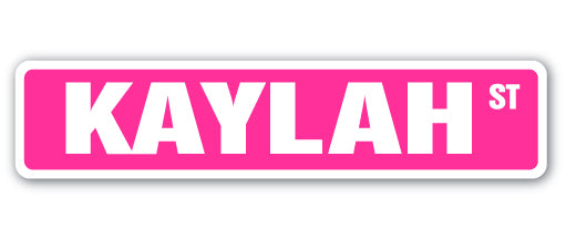 Autocollant panneau de rue KAYLAH enfants nom chambre panneau métallique autocollant - Photo 1 sur 16
