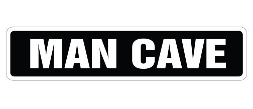 MAN CAVE Street Sign Metal Plastic Decal room manroom garage funny Decals