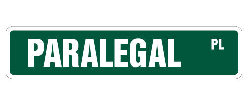 PARALEGAL Straßenschild Metall Kunststoff Aufkleber Rechtsanwaltsfachangestellte Kanzlei Sachbearbeiter - Bild 1 von 16