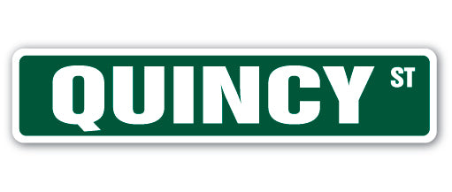 QUINCY Straßenschild Kinder Name Zimmer Blechschild Aufkleber - Bild 1 von 15