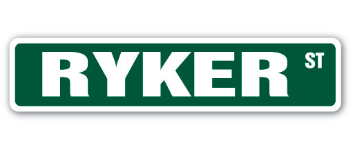 RYKER Street Sign Childrens Name Room Metal Sign Decal - Picture 1 of 14