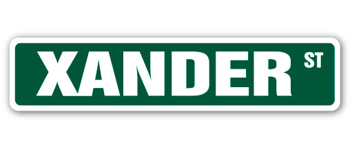 Insegna stradale Xander bambini nome stanza cartello in metallo decalcomania - Foto 1 di 15