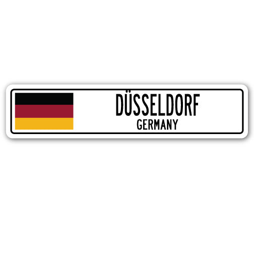 DESSELDORF GERMANY Street Sign German flag city country road wall gift - Picture 1 of 16