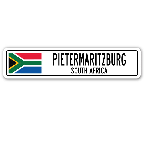PIETERMARITZBURG SOUTH AFRICA Street Sign South African flag city country gift