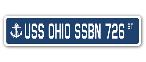 USS OHIO SSBN 726 Street Sign us navy ship veteran sailor gift - Picture 1 of 17
