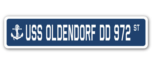 USS OLDENDORF DD 972 Street Sign us navy ship veteran sailor gift - Picture 1 of 17