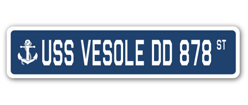 USS VESOLE DD 878 Straßenschild US Navy Schiff Veteran Matrose Geschenk - Bild 1 von 16