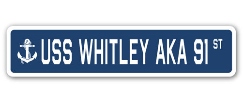 USS WHITLEY AKA 91 Straßenschild US Navy Schiff Veteran Seemann Geschenk - Bild 1 von 16