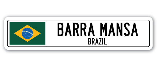 BARRA MANSA BRASILIEN Straßenschild brasilianische Flagge Stadt Land Straße Wand Geschenk - Bild 1 von 18