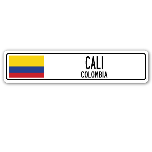 CALI COLOMBIA Street Sign Colombian flag city country road wall gift