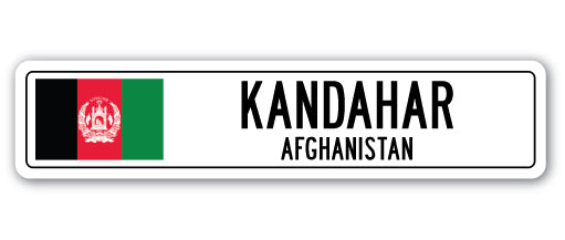KANDAHAR AFGHANISTAN Street Sign Afghani flag city country road wall gift - Picture 1 of 18