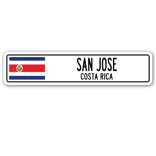 SAN JOSE COSTA RICA Street Sign Costa Rican Tico flag city country road wall - Bild 1 von 18