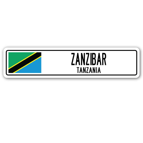 ZANZIBAR TANSANIA Straßenschild tansanische Flagge Stadt Land Straße Wand Geschenk - Bild 7 von 19
