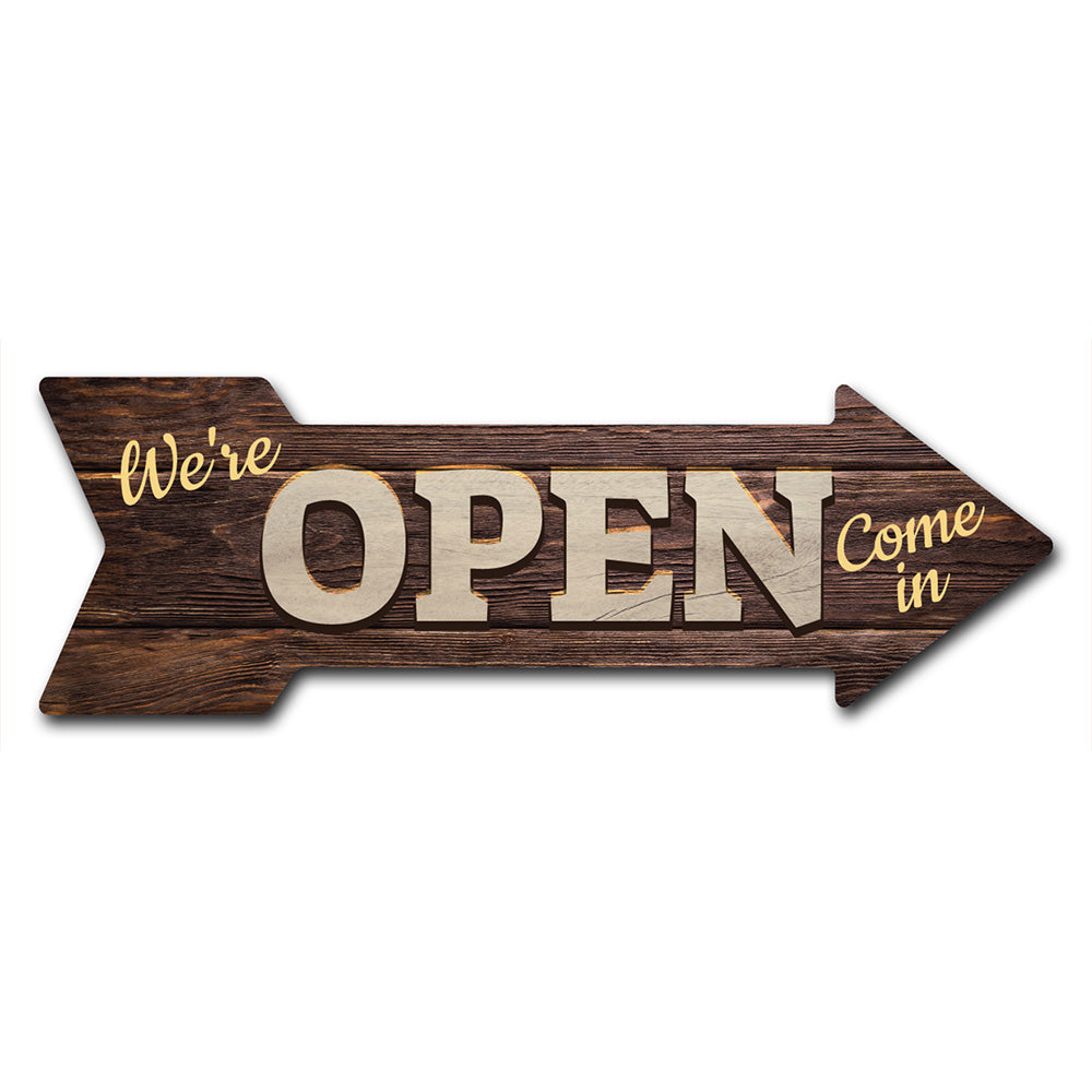 Open (2) Arrow Yard Sign Funny Home Decor Gift Decoration