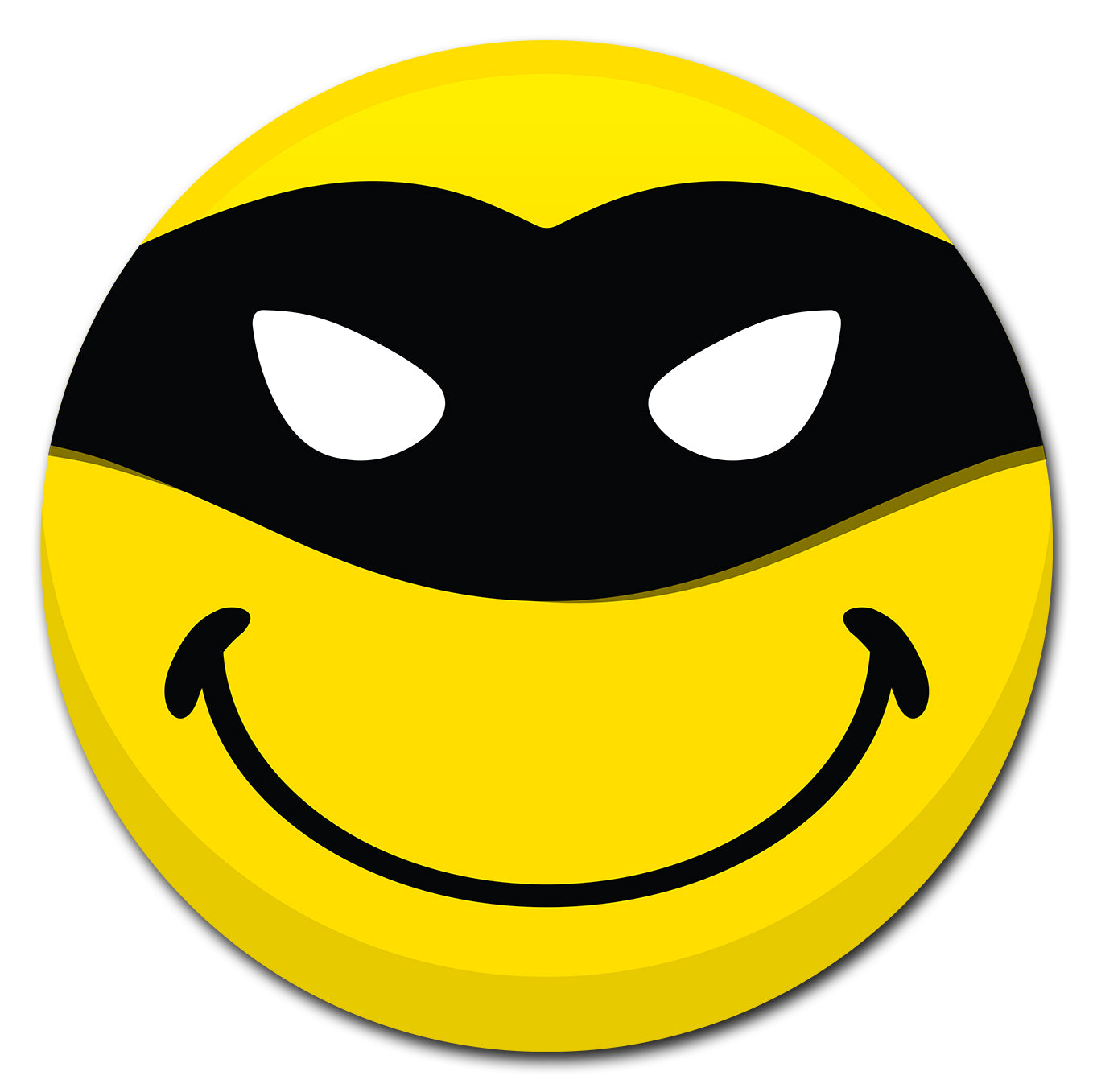 SignMission Emoji Masked Circle Yard Sign, Rigid Plastic Or Decal