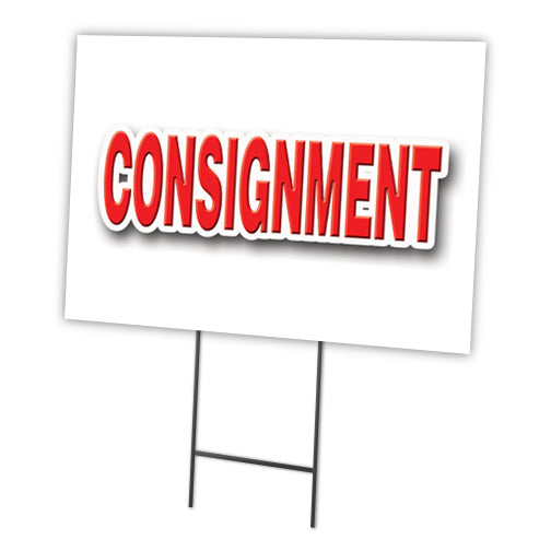 Consignment Yard Sign & Stake outdoor plastic coroplast window