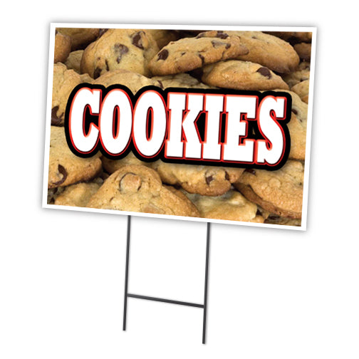 Cookies Yard Sign & Stake outdoor plastic coroplast window